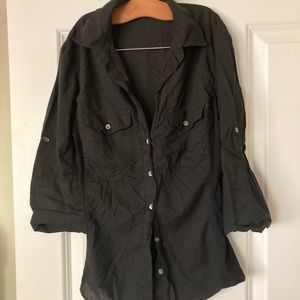 James Perse thin cotton button down